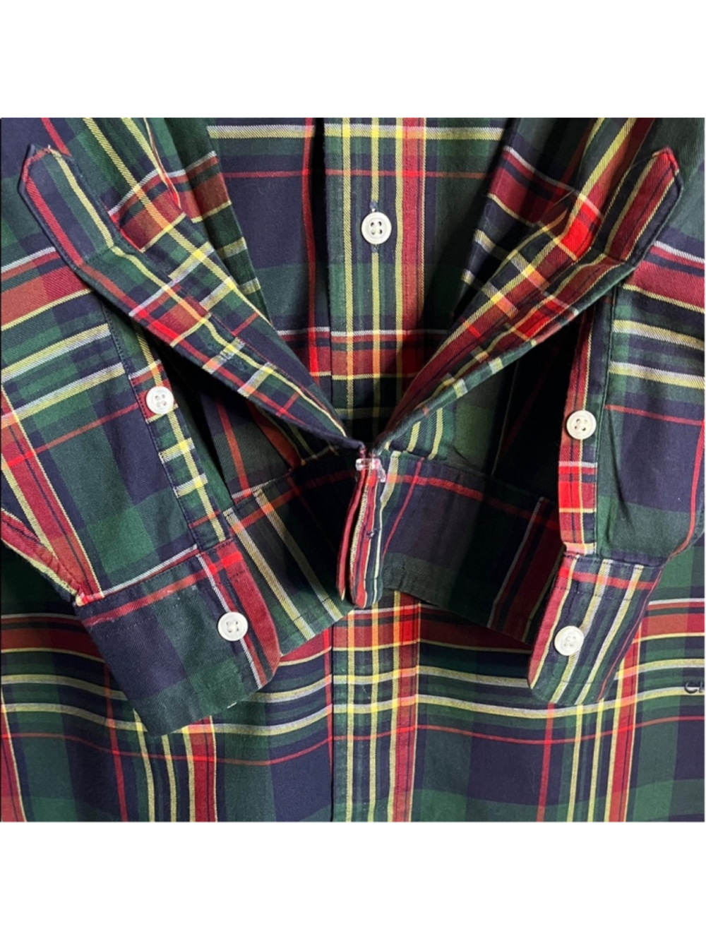 Daniel Cremieux Men's Plaid Shirt - Green and Red - Picture 5 of 7